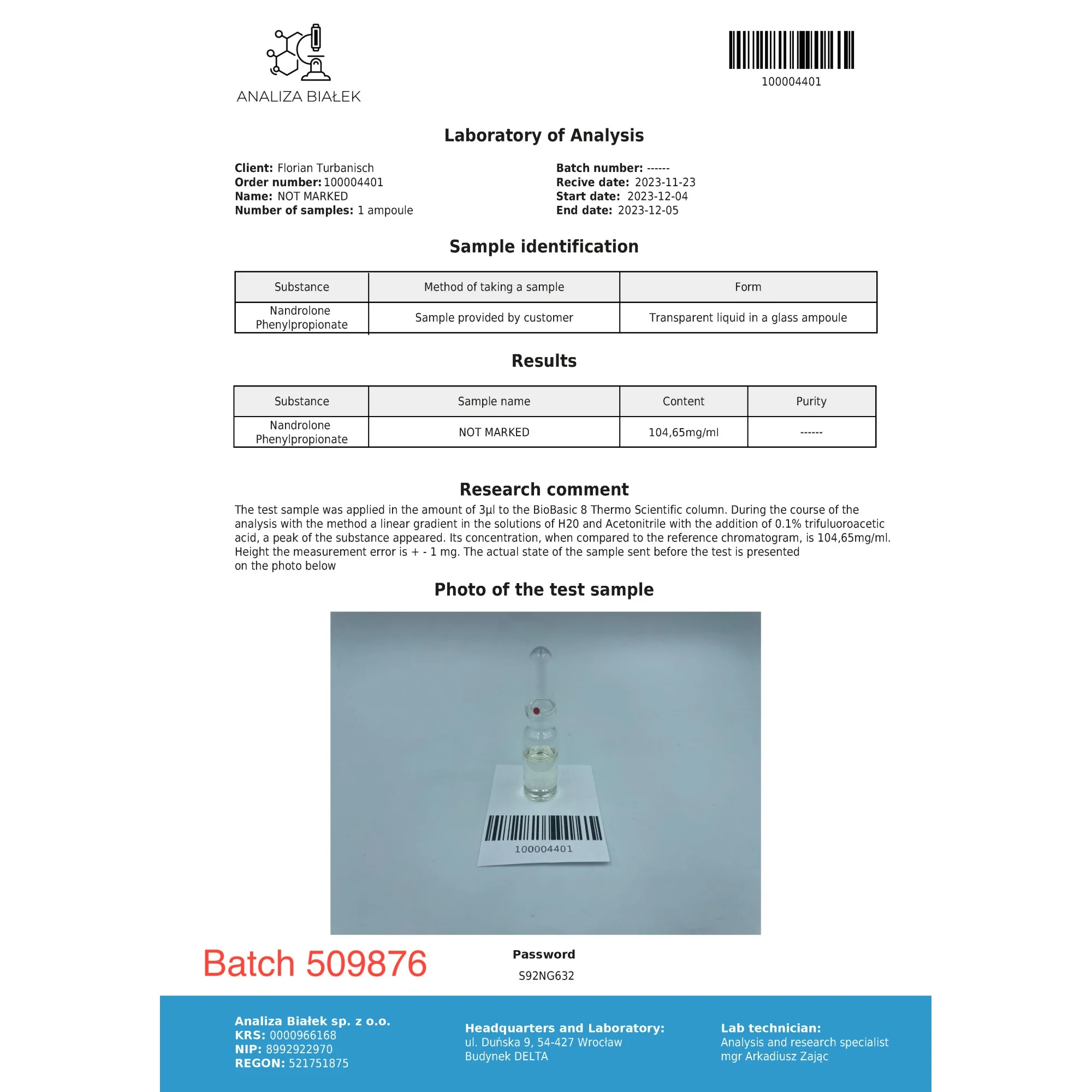 Nanfenilos 100 mg/ml (Fenilpropionato de Nandrolona) frasco para injetáveis de 10 ml