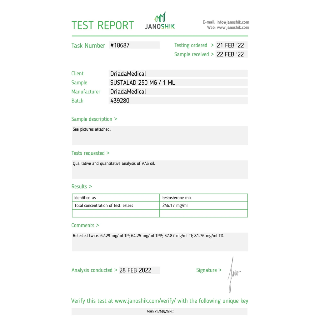 Sustalad 250 mg/ml (Sustanon)