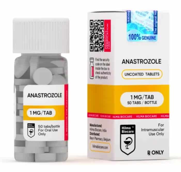 Anastrazol (Arimidex) – Hilma Biocare – 50 comprimidos – 1mg/comprimido